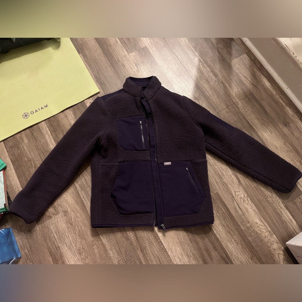 Figs Deep Purple Fleece Jacket